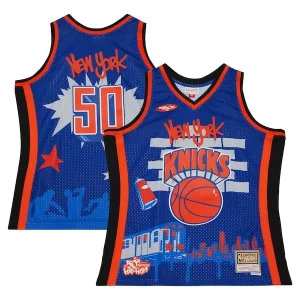 New York Knicks x Unique Tats Cru Hardwood Classics Fashion Jersey Blue