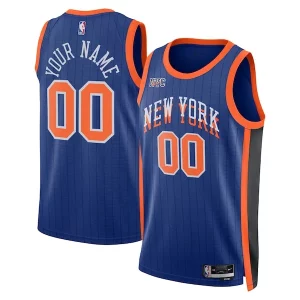 New York Stylish Knicks Nike Unisex 2023/24 Custom Swingman Jersey Blue City Edition