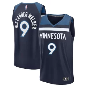 Nickeil Alexander Walker Minnesota Timberwolves Fast Break Replica Player Jersey Icon Edition Navy Trendy
