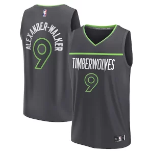 Nickeil Alexander Walker Minnesota Timberwolves Fast Chic Break Replica Player Jersey Statement Edition Black