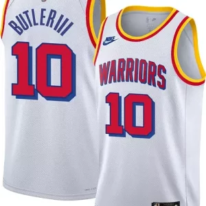 Nike Adult Stylish Golden State Warriors Jimmy Butler #10 Hardwood Classic White Jersey