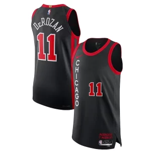Nike DeMar DeRozan Chicago Bulls Authentic Jersey Eye - catching City Edition Black