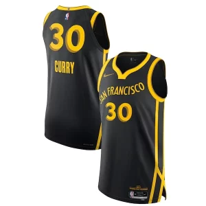 Nike Elegant Stephen Curry Golden State Warriors Authentic Jersey City Edition Black