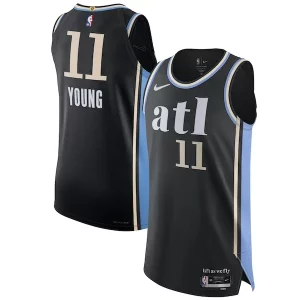 Nike Gorgeous Trae Young Atlanta Hawks Authentic Jersey City Edition Black