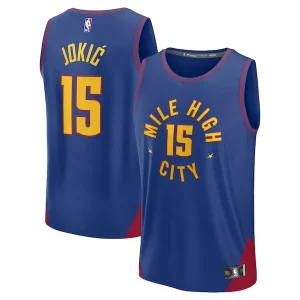 Nikola Jokic Denver Nuggets Fast Break Fabulous Replica Player Jersey Statement Edition Blue