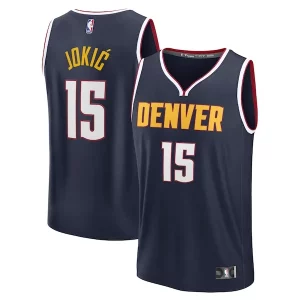 Nikola Jokic Denver Unique Nuggets Fast Break Replica Player Jersey Icon Edition Navy