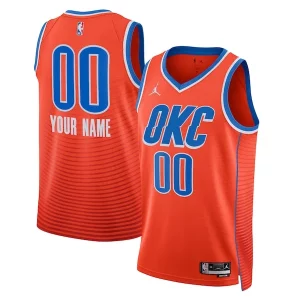 Oklahoma City Thunder Jordan Brand Unisex 2022/23 Swingman Custom Chic Jersey Statement Edition Orange