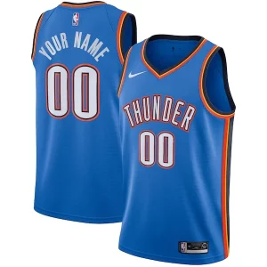 Oklahoma City Thunder Nike Custom Swingman Jersey Icon Eye - catching Edition Blue