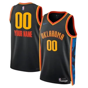 Oklahoma City Thunder Nike Trendy Unisex 2024/25 Custom Swingman Jersey City Edition Black