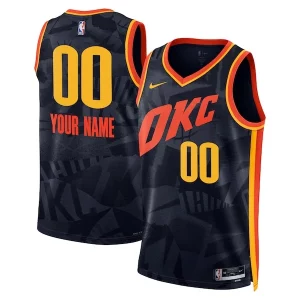 Oklahoma City Thunder Nike Unisex 2023/24 Custom Swingman Jersey Stylish Navy City Edition