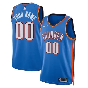 Oklahoma City Thunder Nike Unisex Gorgeous Swingman Custom Jersey Blue Icon Edition