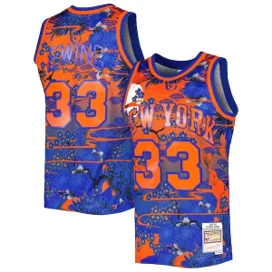 Patrick Ewing New York Knicks 1985/86 Hardwood Classics Lunar New Year Fabulous Swingman Jersey Blue