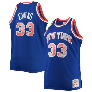 Patrick Ewing New York Stylish Knicks Big & Tall 1991/92 NBA 75th Anniversary Diamond Swingman Jersey Blue