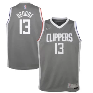 Paul George LA Clippers Nike Youth 2020/21 Swingman Player Jersey Unique Gray Earned Edition