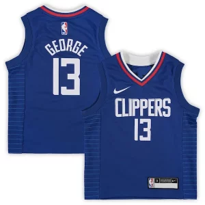 Paul George LA Clippers Preschool Nike 2020/21 Fast Break Replica Unique Jersey Royal Icon Edition