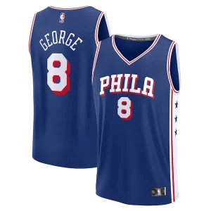 Paul George Philadelphia 76ers Youth Fast Break Replica Player Jersey Icon Stylish Edition Royal