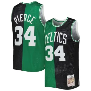 Paul Pierce Boston Celtics Hardwood Classics 2007/08 Split Swingman Jersey Eye - catching Black/Kelly Green