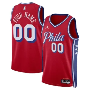 Philadelphia 76ers Jordan Chic Brand Unisex 2022/23 Swingman Custom Jersey Statement Edition Red