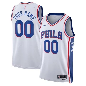 Philadelphia 76ers Nike Unisex 2022/23 Fabulous Swingman Custom Jersey White Association Edition