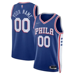 Philadelphia Chic 76ers Nike 2021/22 Diamond Swingman Custom Jersey Icon Edition Royal