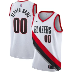 Portland Trail Blazers Nike 2020/21 Swingman Custom Jersey Eye - catching Association Edition White