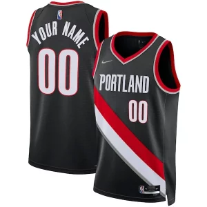 Portland Trail Blazers Nike 2021/22 Diamond Swingman Unique Custom Jersey Icon Edition Black