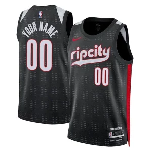 Portland Trail Blazers Nike Unisex 2024/25 Custom Unique Swingman Jersey City Edition Black