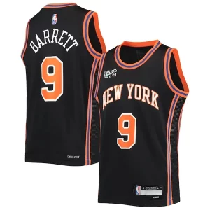 RJ Barrett Elegant New York Knicks Nike Youth 2021/22 Swingman Jersey City Edition Black