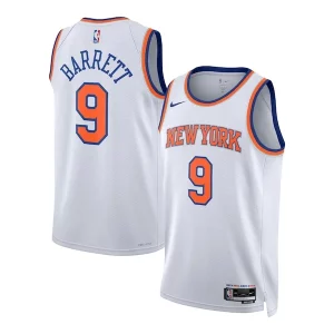 RJ Barrett New York Knicks Elegant Nike Unisex Swingman Jersey Association Edition White