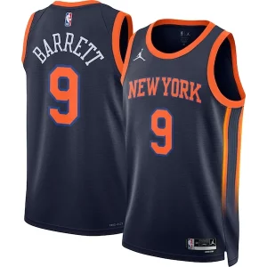 RJ Barrett New York Knicks Jordan Brand Eye - catching Unisex Swingman Jersey Statement Edition Navy