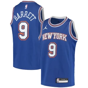 RJ Barrett New York Knicks Jordan Brand Youth 2020/21 Elegant Swingman Player Jersey Statement Edition Blue