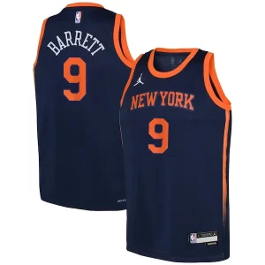 RJ Barrett New York Knicks Jordan Brand Youth Swingman Jersey Statement Navy Unique