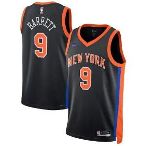 RJ Barrett New York Premium Knicks Nike Unisex 2022/23 Swingman Jersey City Edition Black