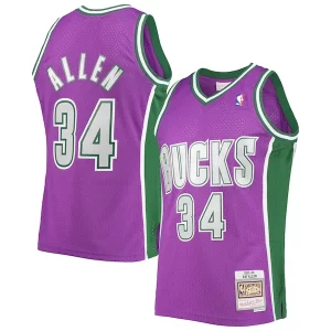 Ray Allen Chic Milwaukee Bucks 2001/02 Hardwood Classics Swingman Jersey Purple