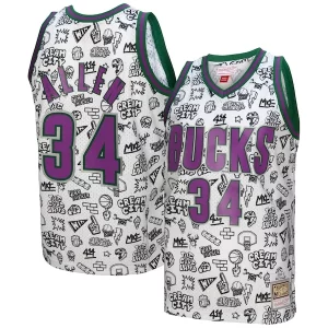 Ray Allen Milwaukee Bucks Elegant 2000/01 Swingman Jersey White
