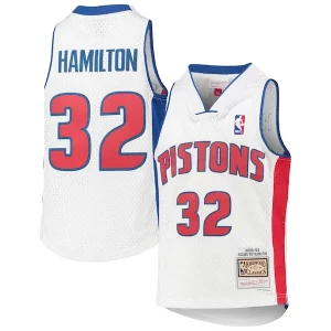 Richard Elegant Hamilton Detroit Pistons Youth 2003/04 Hardwood Classics Swingman Jersey White