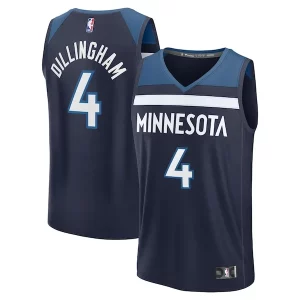 Rob Dillingham Minnesota Timberwolves Youth 2024 NBA Draft Fast Break Player Jersey Icon Edition Fabulous Navy