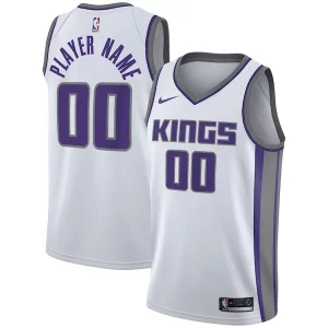 Sacramento Kings Nike 2020/21 Swingman Custom Jersey Association Edition Gorgeous White