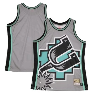 San Antonio Spurs Hardwood Classics Blown Out Fabulous Fashion Jersey Gray