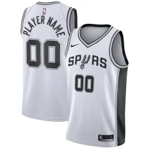 San Antonio Spurs Nike 2020/21 Swingman Custom Jersey Association Edition White Fabulous