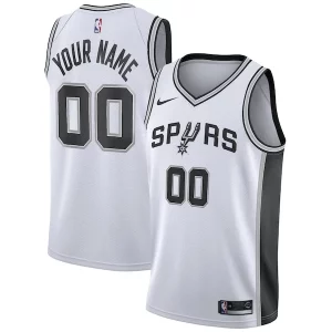 San Antonio Spurs Nike Custom Swingman Jersey White Association Edition Trendy
