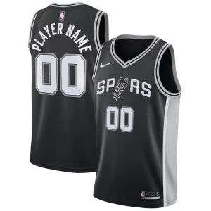 San Antonio Spurs Nike Swingman Custom Jersey Black Premium Icon Edition