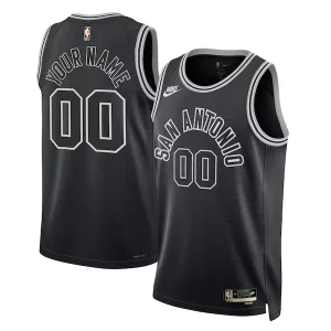 San Antonio Spurs Nike Unisex 2022/23 Custom Swingman Stylish Jersey Classic Edition Black