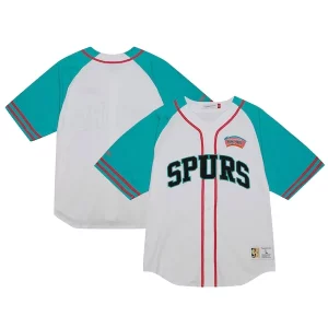 San Antonio Spurs Practice Day Baseball Jersey Chic White