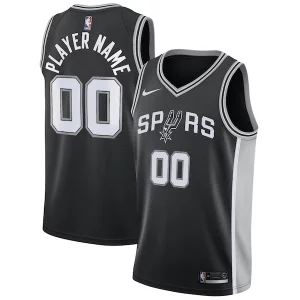 San Elegant Antonio Spurs Nike Swingman Custom Jersey Black Icon Edition