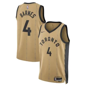 Scottie Barnes Toronto Raptors Nike Unisex 2023/24 Swingman Jersey Gold City Gorgeous Edition