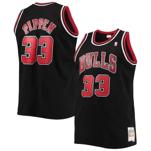 Scottie Fabulous Pippen Chicago Bulls Big & Tall Hardwood Classics Swingman Jersey Black/Red