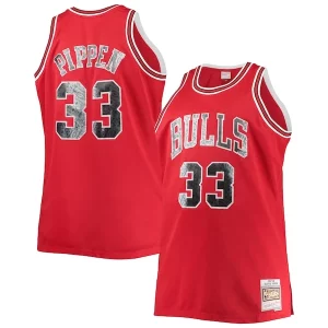 Scottie Pippen Chicago Bulls Big & Tall 1997/98 Eye - catching NBA 75th Anniversary Diamond Swingman Jersey Red