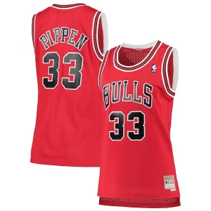 Scottie Pippen Chicago Bulls Elegant Women's 1997/98 Hardwood Classics Swingman Jersey Red