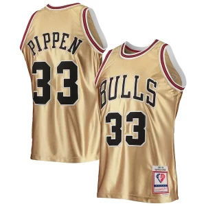 Scottie Pippen Chicago Bulls Trendy 75th Anniversary 1997/98 Hardwood Classics Swingman Jersey Gold